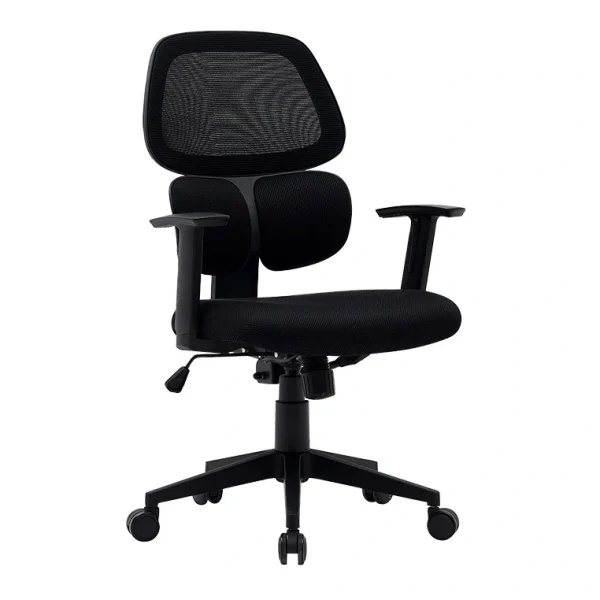 Chaise opérateur en maille noire - ANCONA