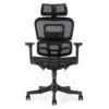 Fauteuil ergonomique Draco noir, vue de face