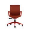 Fauteuil visiteur IZAO rouge – Vue de face
