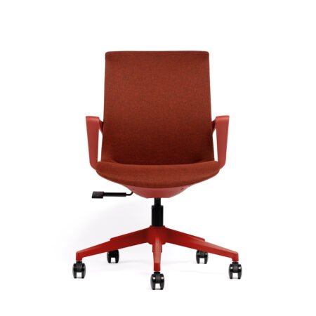 Fauteuil visiteur IZAO rouge – Vue de face