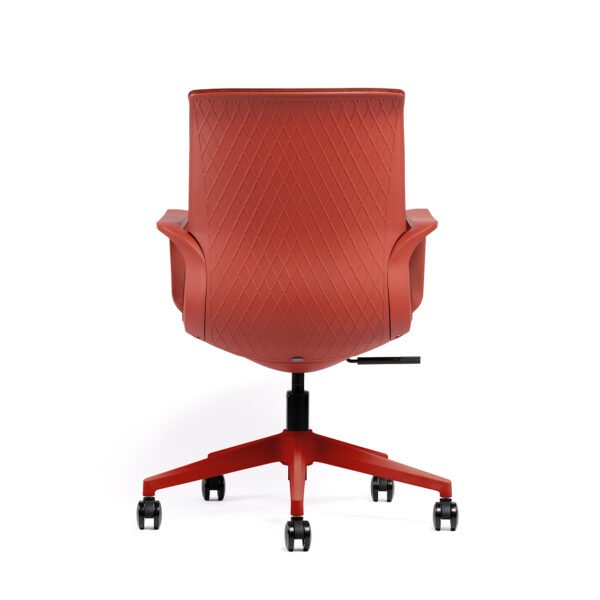 Fauteuil visiteur IZAO rouge – Vue de dos