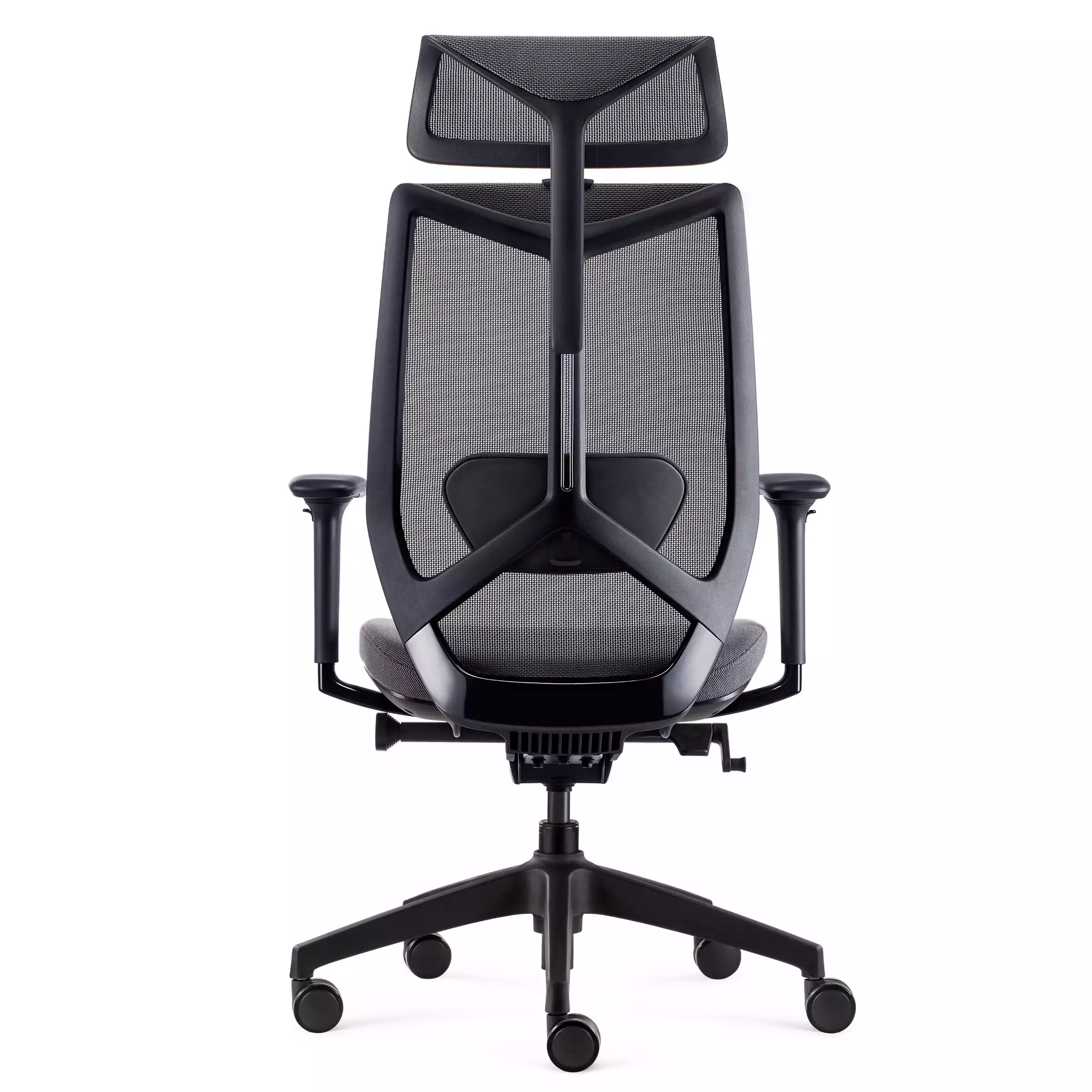 ARCOTET-656-GRIS_1-min Fauteuil Arco gris avec têtière - Vue de dos