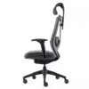 Fauteuil Arco gris avec têtière - Vue de profil gauche