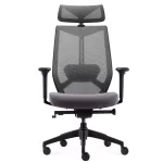 ARCOTET-656-GRIS_5-min Fauteuil Arco gris avec têtière - Vue avant