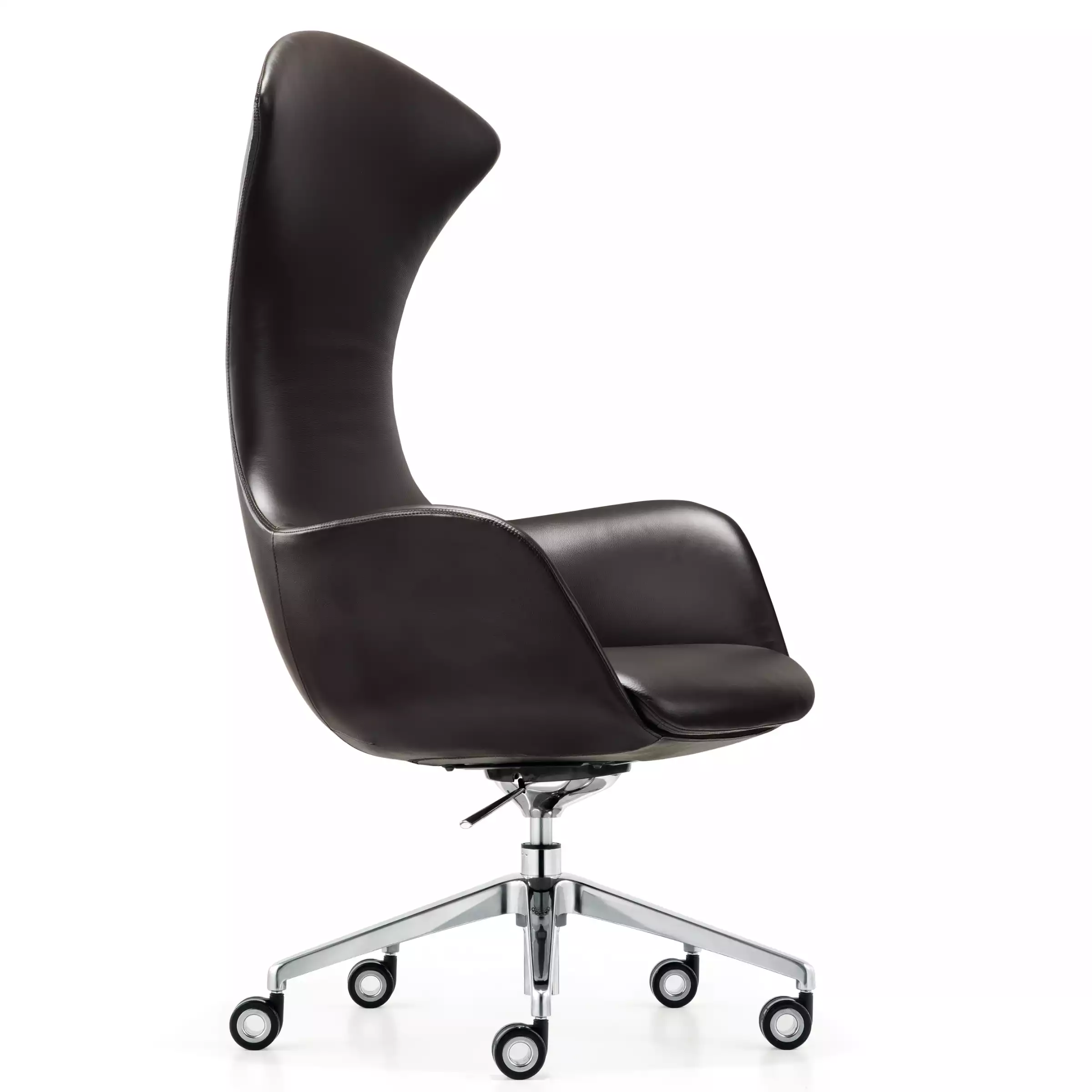 Fauteuil MTi 1958 en cuir, vue 3/4 avant