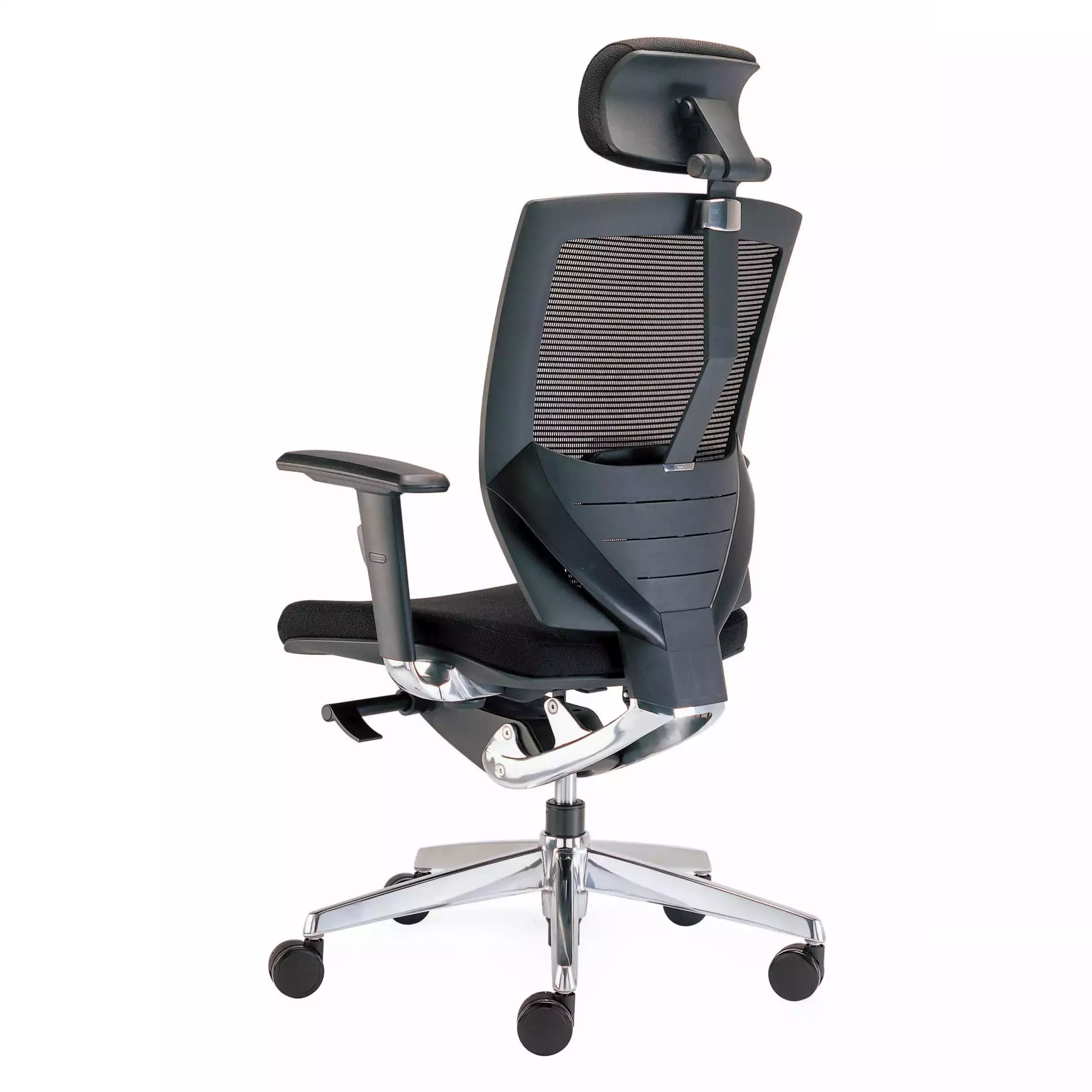 Vue arrière 3/4 du fauteuil MTGA 4X en noir