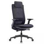 MTGA501-NOIR_1-min Fauteuil ergonomique MTi 501 en noir, vue 3/4 avant