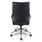 clas-180-12 Fauteuil Clas-M en tissu PU façon cuir noir, vue de dos