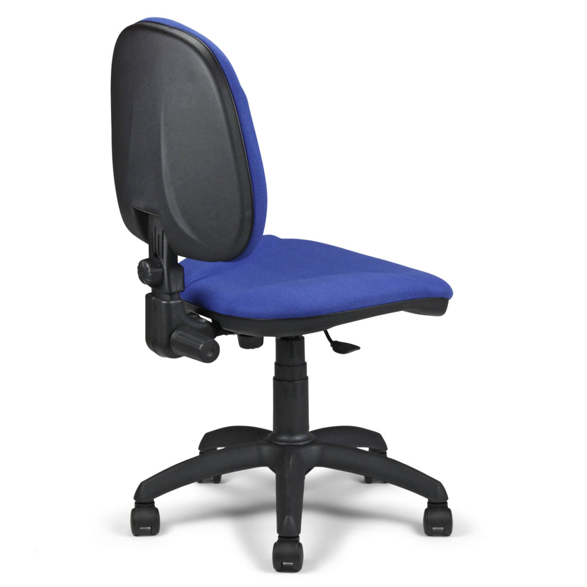 Fauteuil Star bleu – Vue 3/4 arrière sans accoudoirs