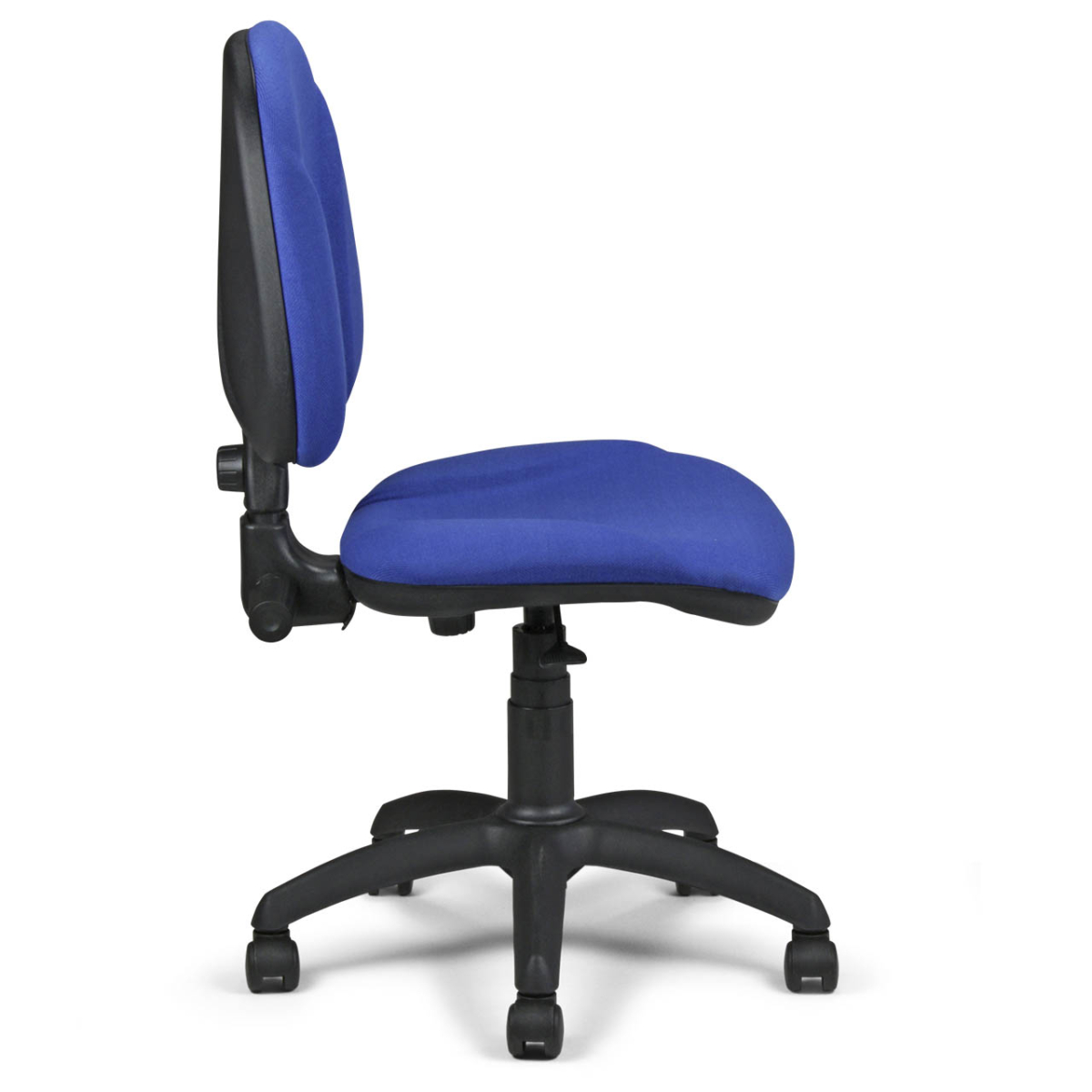 Fauteuil Star bleu – Vue de profil sans accoudoirs