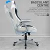 Chaise gaming IXION blanche et noire confortable – Waytex – schéma du mécanisme basculant centré