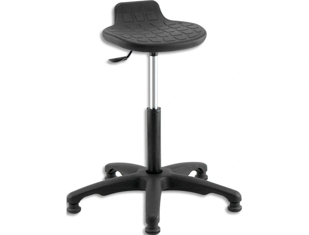 Tabouret assis-debout polyuréthane – noir | Sokoa – Image 1