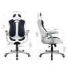 Chaise gaming IXION blanche et noire confortable – Waytex – schéma des dimensions