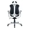 Chaise gaming IXION blanche et noire confortable – Waytex – vue de face
