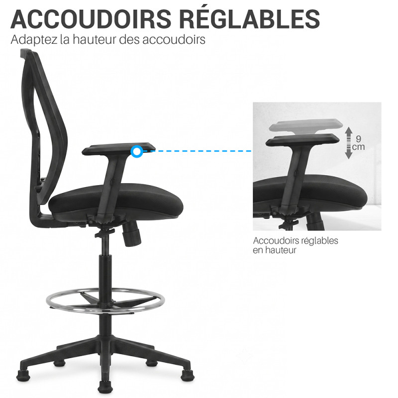 78040-Siege-Fauteuil--Assis-Debout--RAXUS--Pieds-fixes--roulettes---Noir (2)