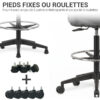 78040-Siege-Fauteuil--Assis-Debout--RAXUS--Pieds-fixes--roulettes---Noir (4)