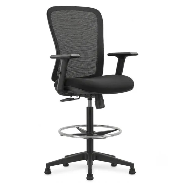 Siège assis-debout noir RAXUS – assise 64 à 88 cm – Waytex