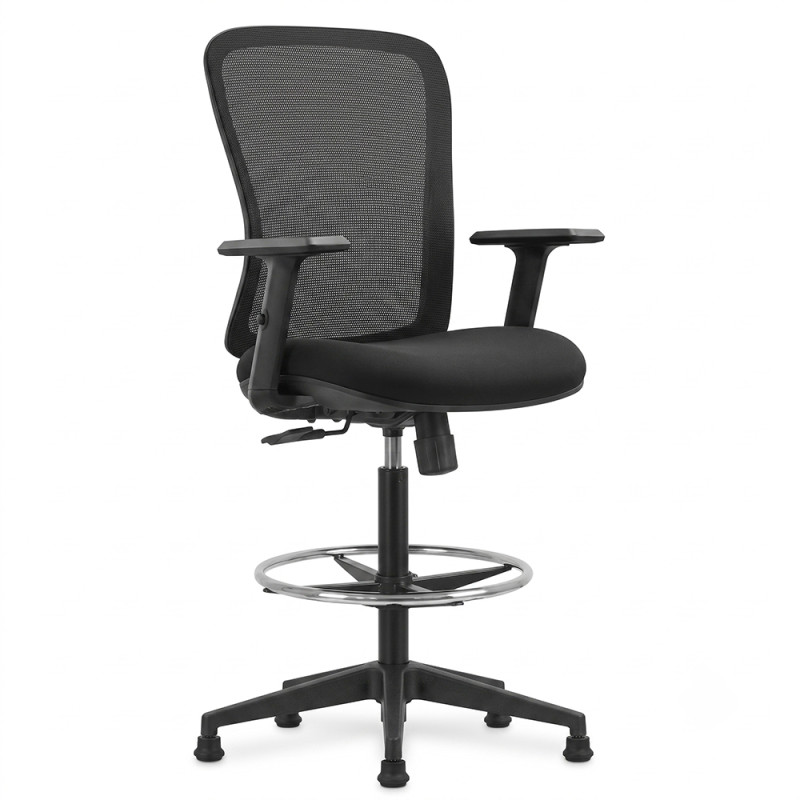 78040-Siege-Fauteuil--Assis-Debout--RAXUS--Pieds-fixes--roulettes---Noir