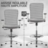 Siège assis-debout SOKOR – piètement chromé - Waytex