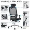 Fauteuil de bureau NAOS en maille respirante - Thumbnail Image 5
