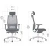 Fauteuil de bureau NAOS en maille respirante - Thumbnail Image 6