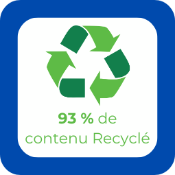 93 % de contenu Recyclé