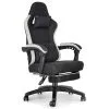 Chaise gaming OKTOS noir et gris avec repose-pieds – Waytex