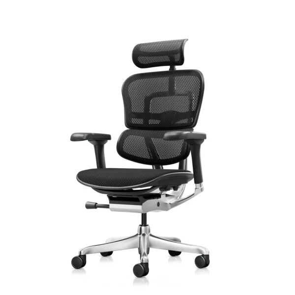 Fauteuil Ergohuman Elite 24h/24 assise tissu noir