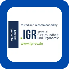 Pictogramme : testé et recommandé par l'IGR, Institut für Gesundheit und Ergonomie