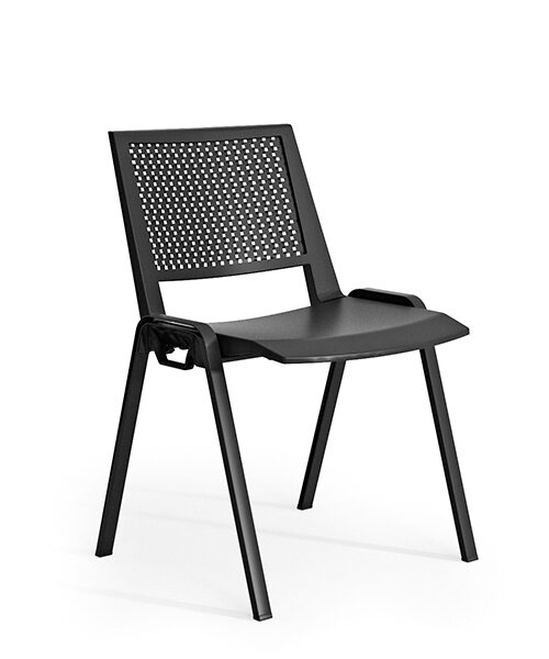 Chaise polypropylène empilable KENI – noire | ACT'