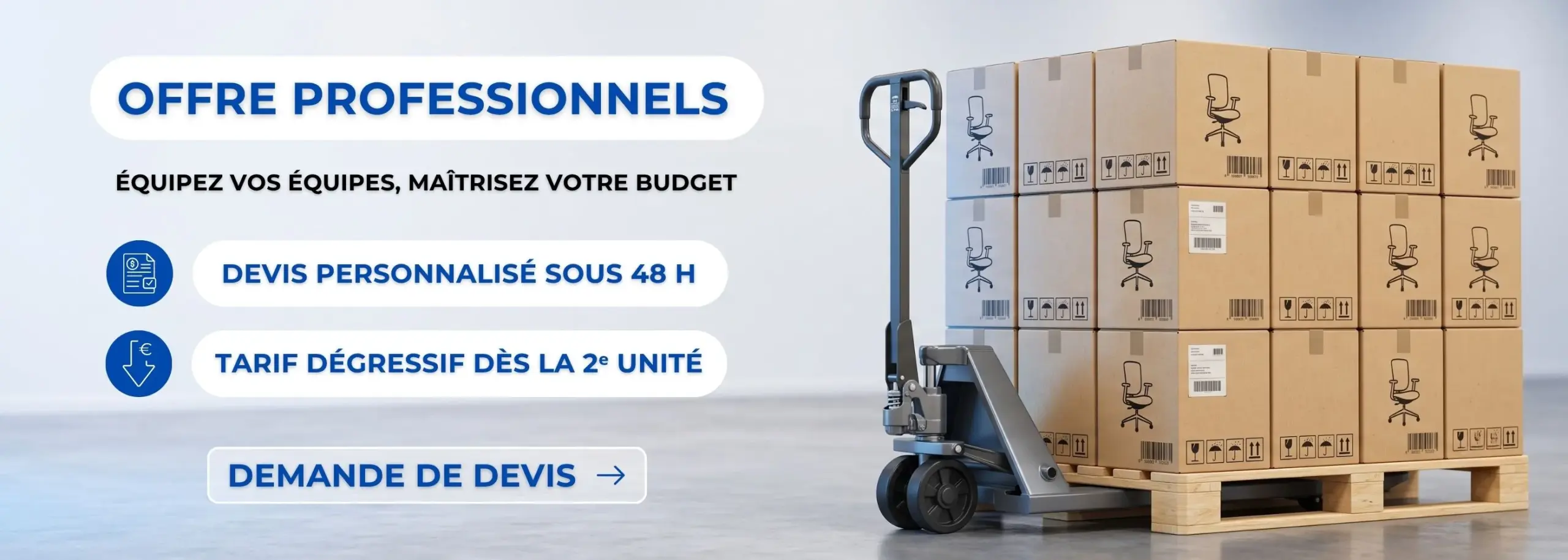 Offre professionnels : jusqu’à -30% de remise, devis sous 48h