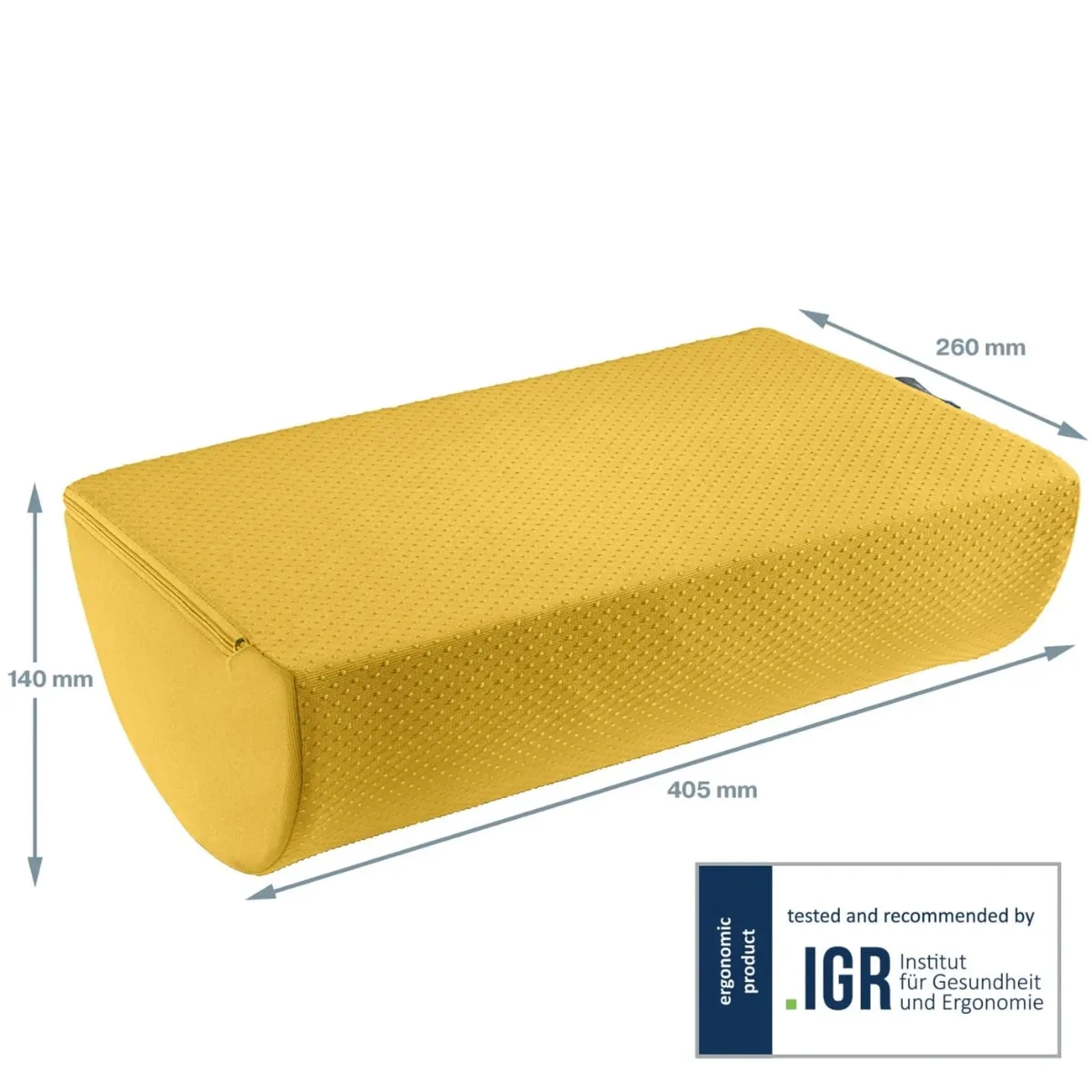 Repose-pieds Leitz Ergo Cosy – Jaune – schéma des dimensions