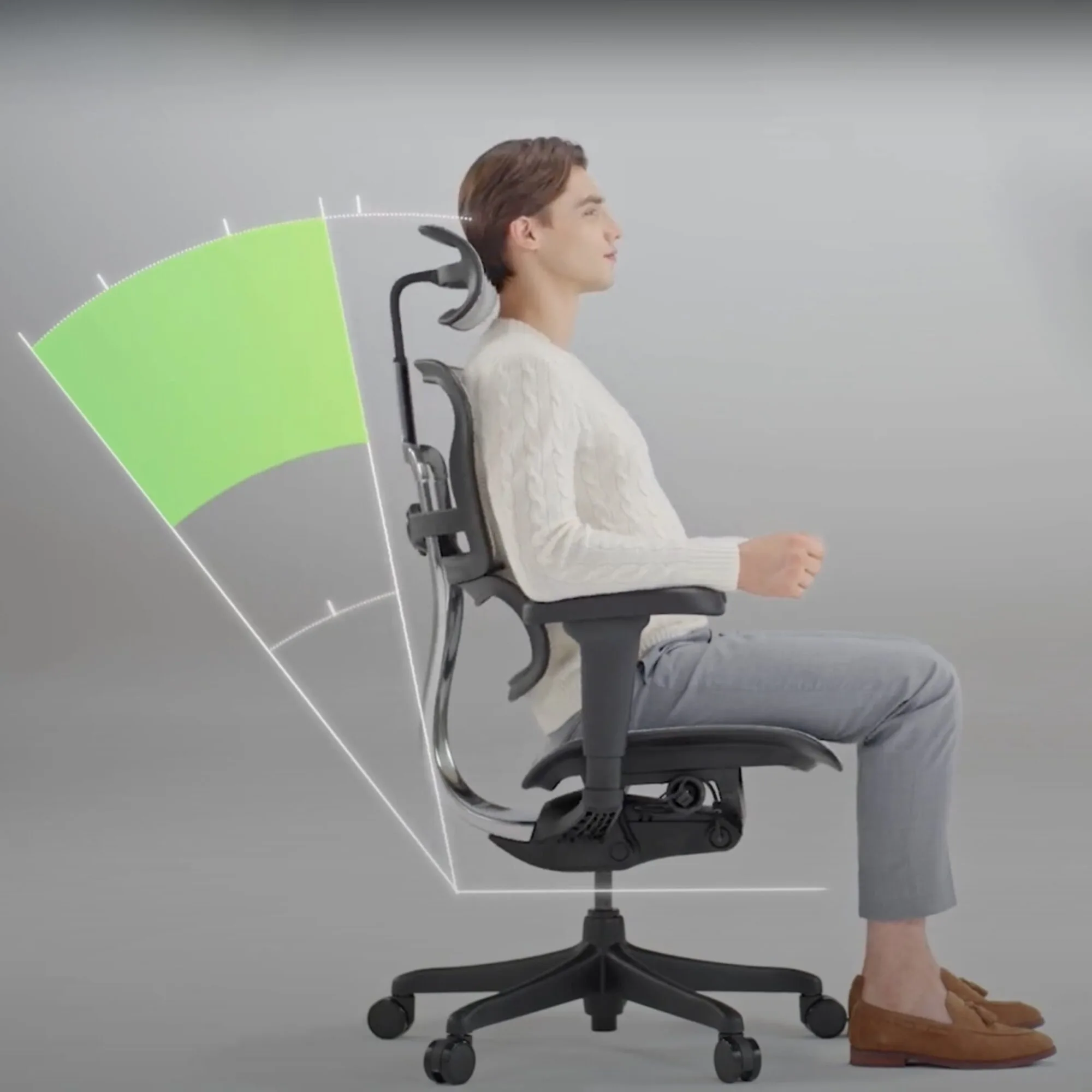 Ajustement de l'inclinaison du dossier d'un fauteuil ergonomique