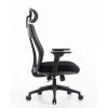 Fauteuil bureautique noir ALTO - ACT’ – vue de profil