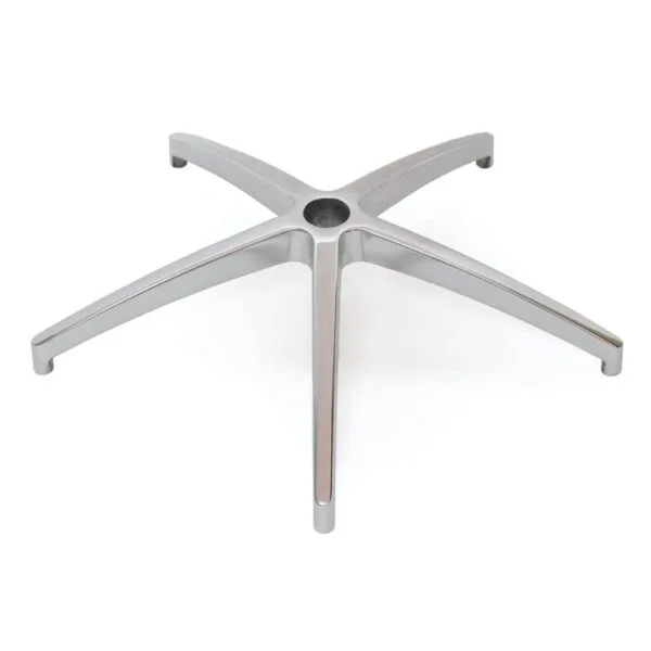 Piétement de fauteuil en aluminium poli