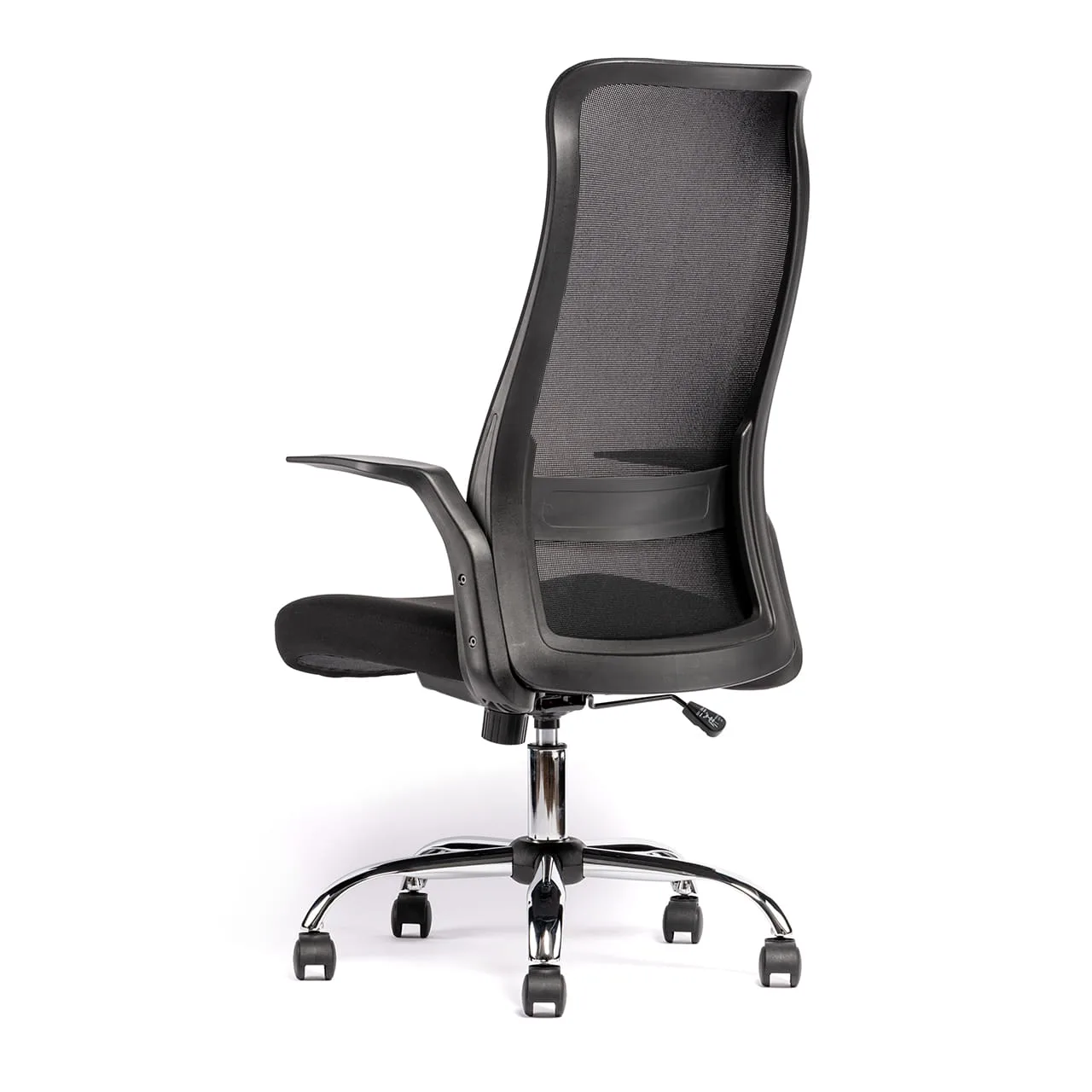 Fauteuil BOOK en maille respirante noire - ACT’ – vue de trois quarts arrière