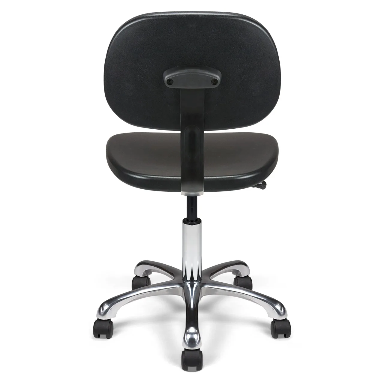 Chaise médicale à roulettes CLPU-L – noire – ACT' – vue de dos