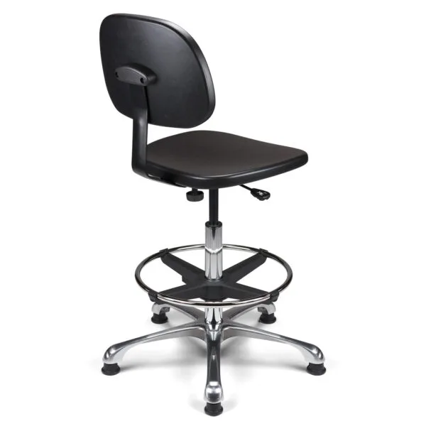 Tabouret haut médical CLPU-H – dossier PU – ACT' – vue de trois quarts arrière