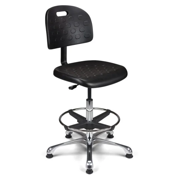 Chaise haute d'atelier CPPU-H – dossier PU – ACT'