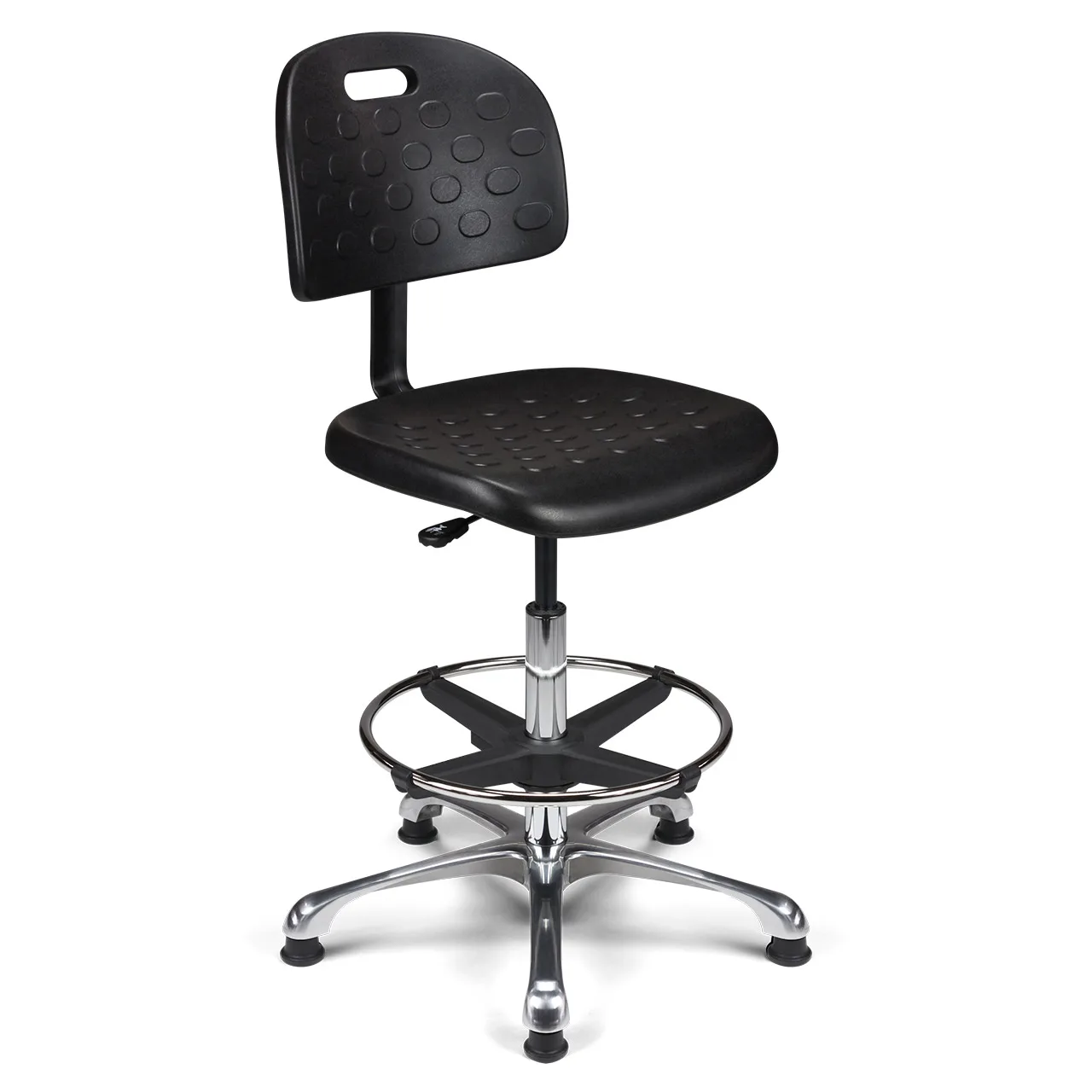 Chaise haute d'atelier CPPU-H – dossier PU – ACT'