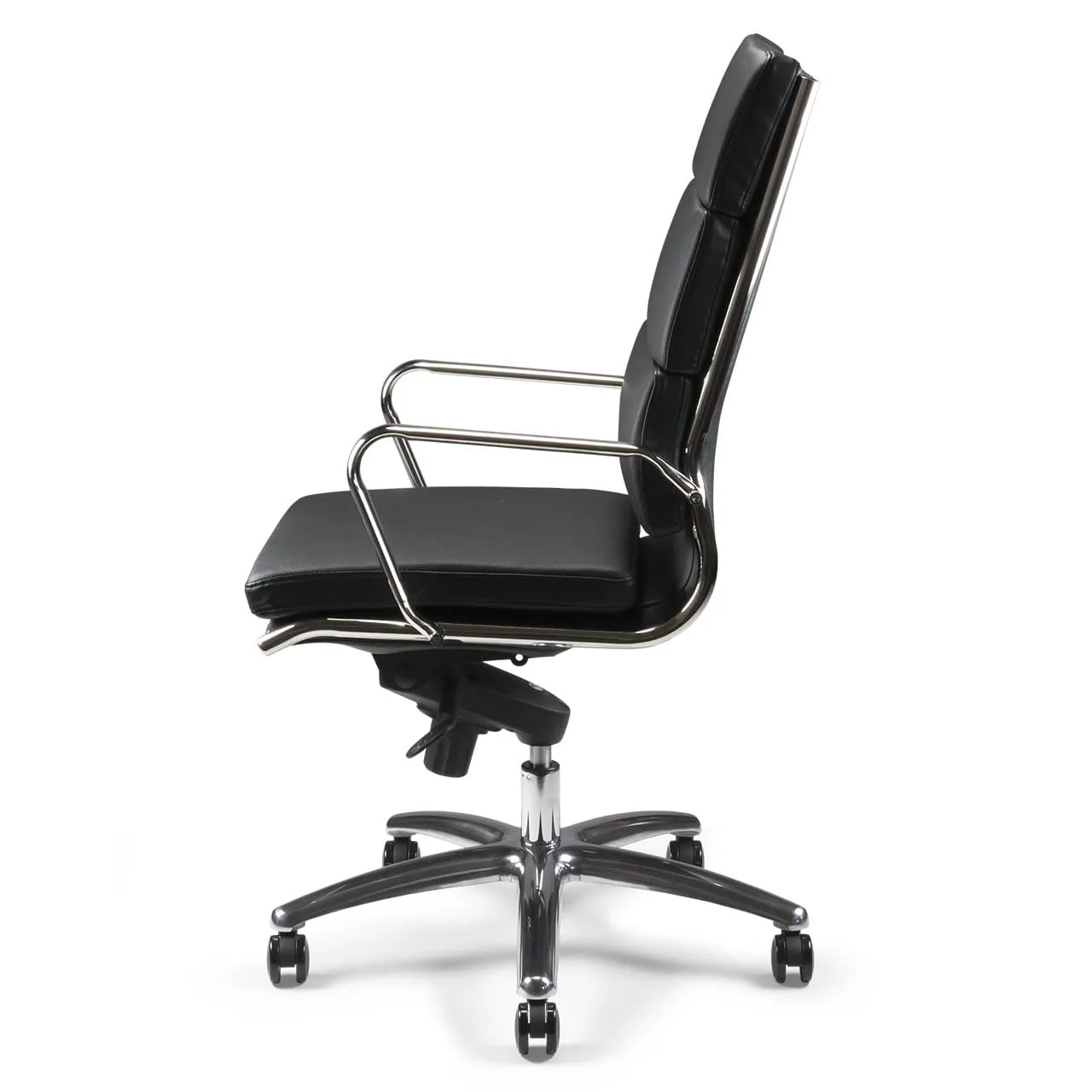Fauteuil manager en cuir noir haut de gamme ETAN-H – ACT’ – vue de profil
