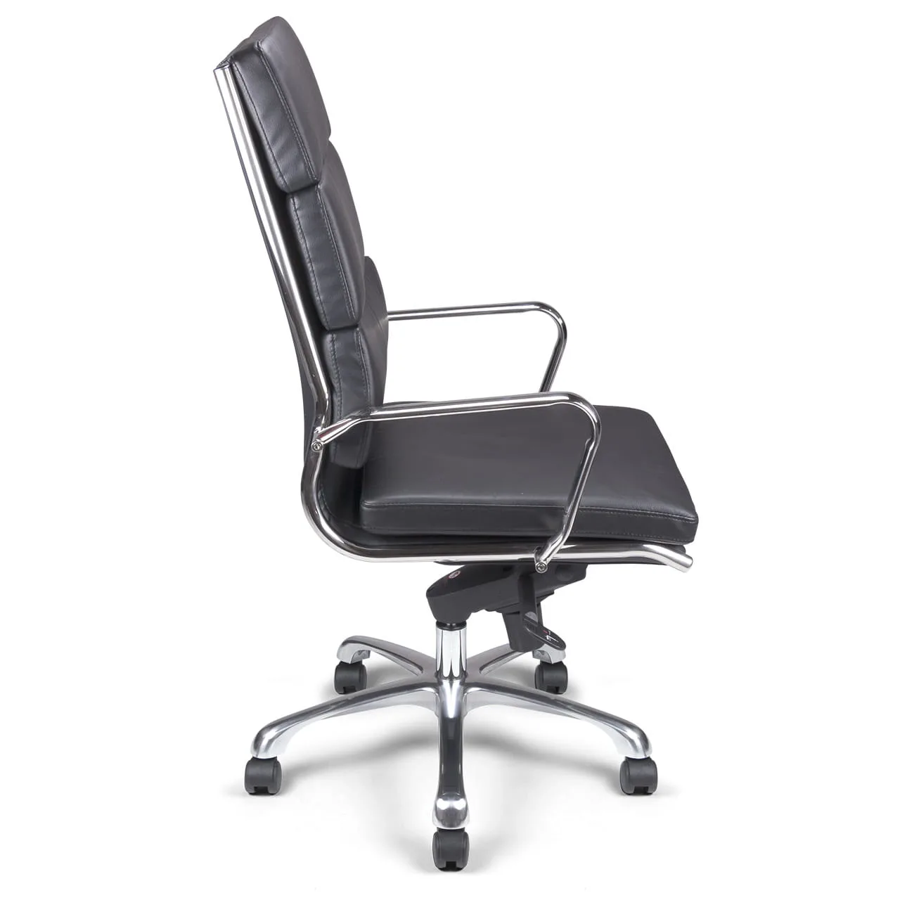 Fauteuil manager en cuir noir haut de gamme ETAN-H – ACT’ – vue de profil