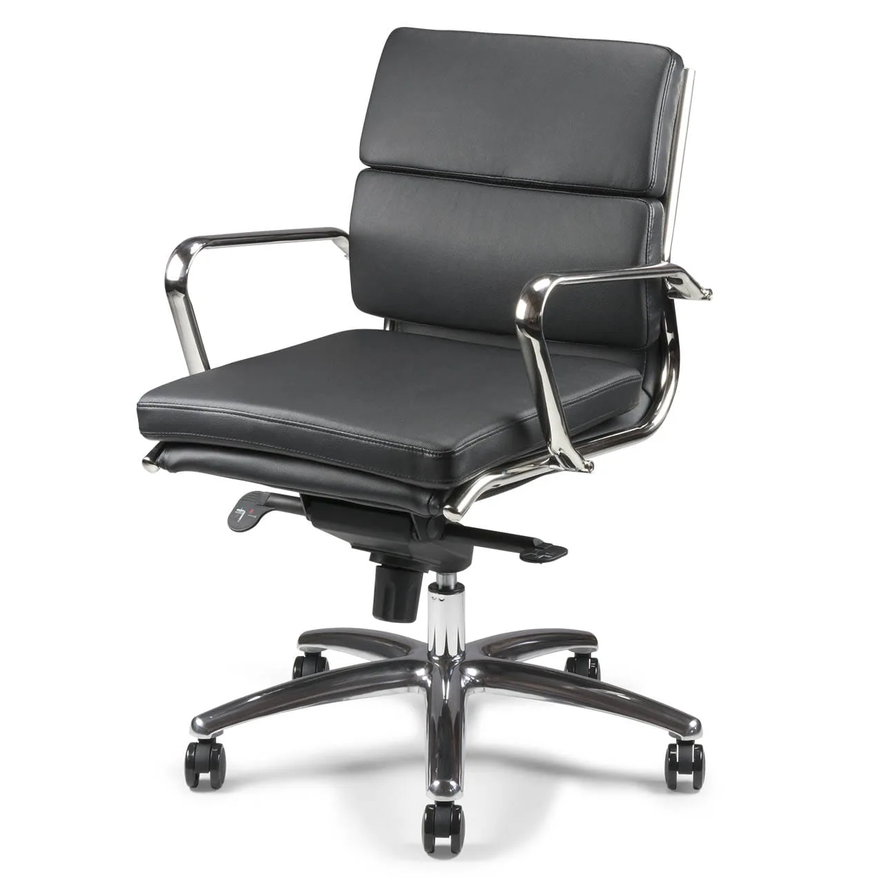 Fauteuil manager en cuir noir haut de gamme ETAN-L - ACT' – Image 3