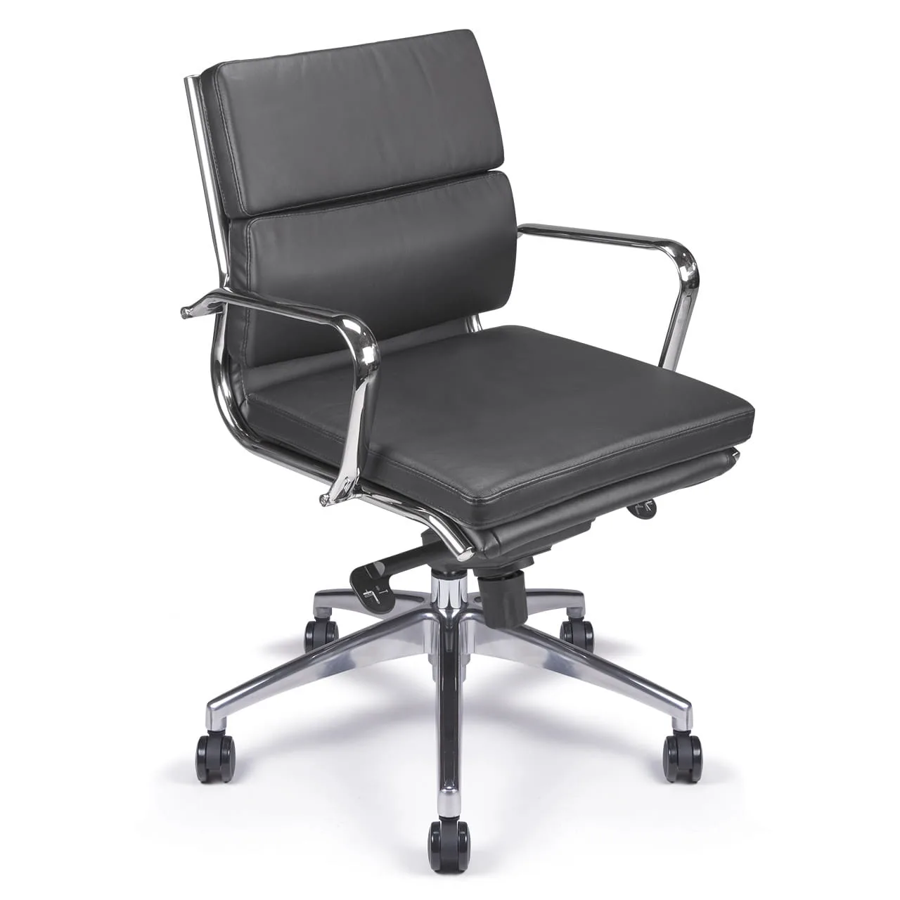 Fauteuil manager en cuir noir haut de gamme ETAN-L - ACT'