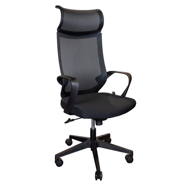 Fauteuil de bureau 220 MTi – résille noire avec appui-tête