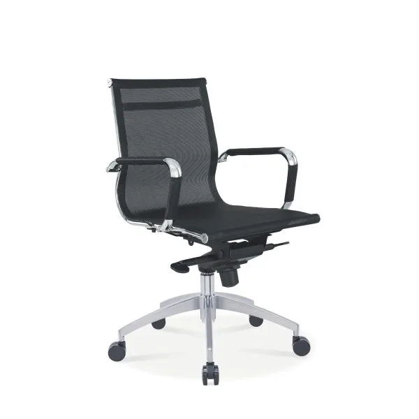 Fauteuil de direction Chromy 60 en résille noire - MTi