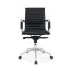 Fauteuil de direction Chromy 65 en cuir bovin noir - Mti
