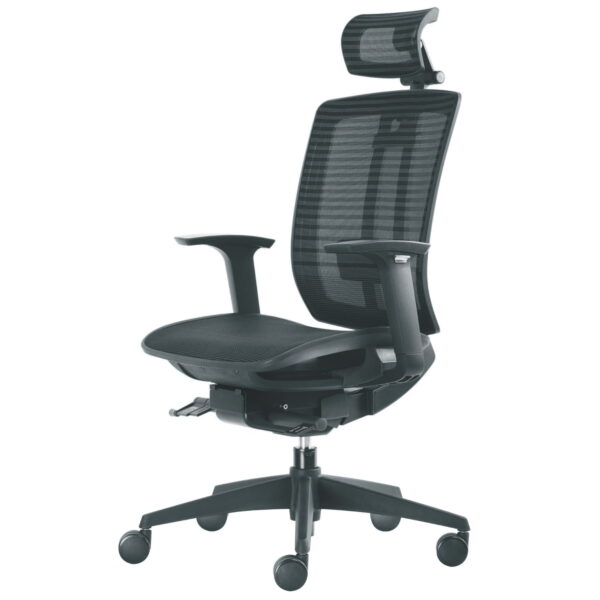 Fauteuil ergonomique synchrone 35X résille noir - MTi