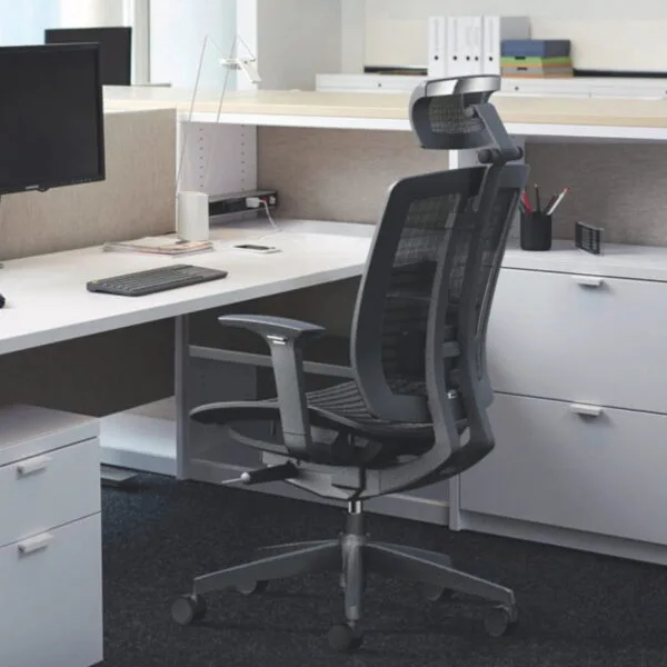 Fauteuil ergonomique synchrone 35X résille noir - MTi