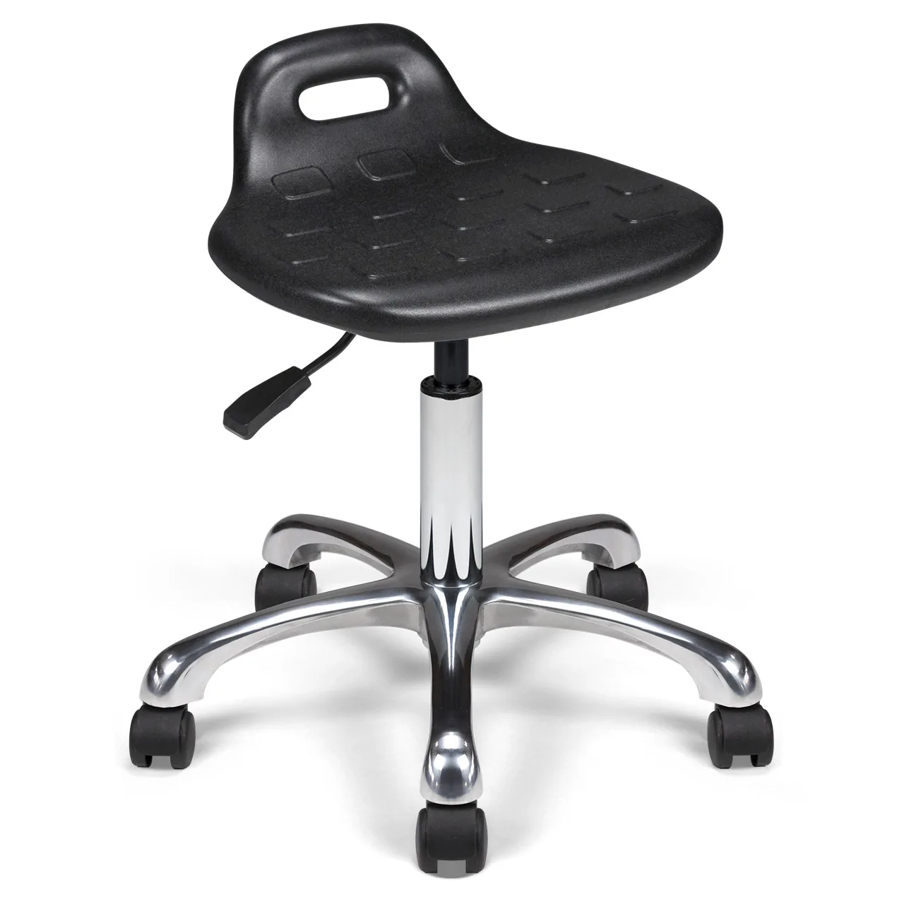 Tabouret mobile à dossier FIPU-L en PU – ACT'
